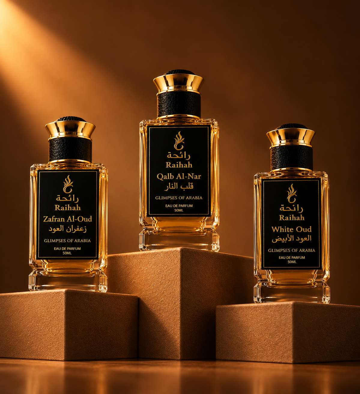 Zafran Al Oud, Qalb Al Nar and White Oud Raihah Trio Combo